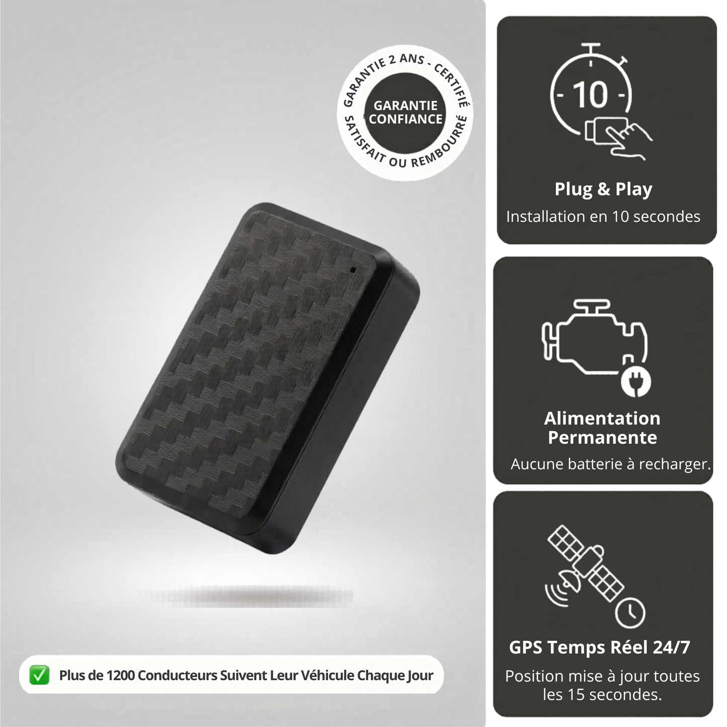 Traceur OBD — GPS Voiture Plug & Play